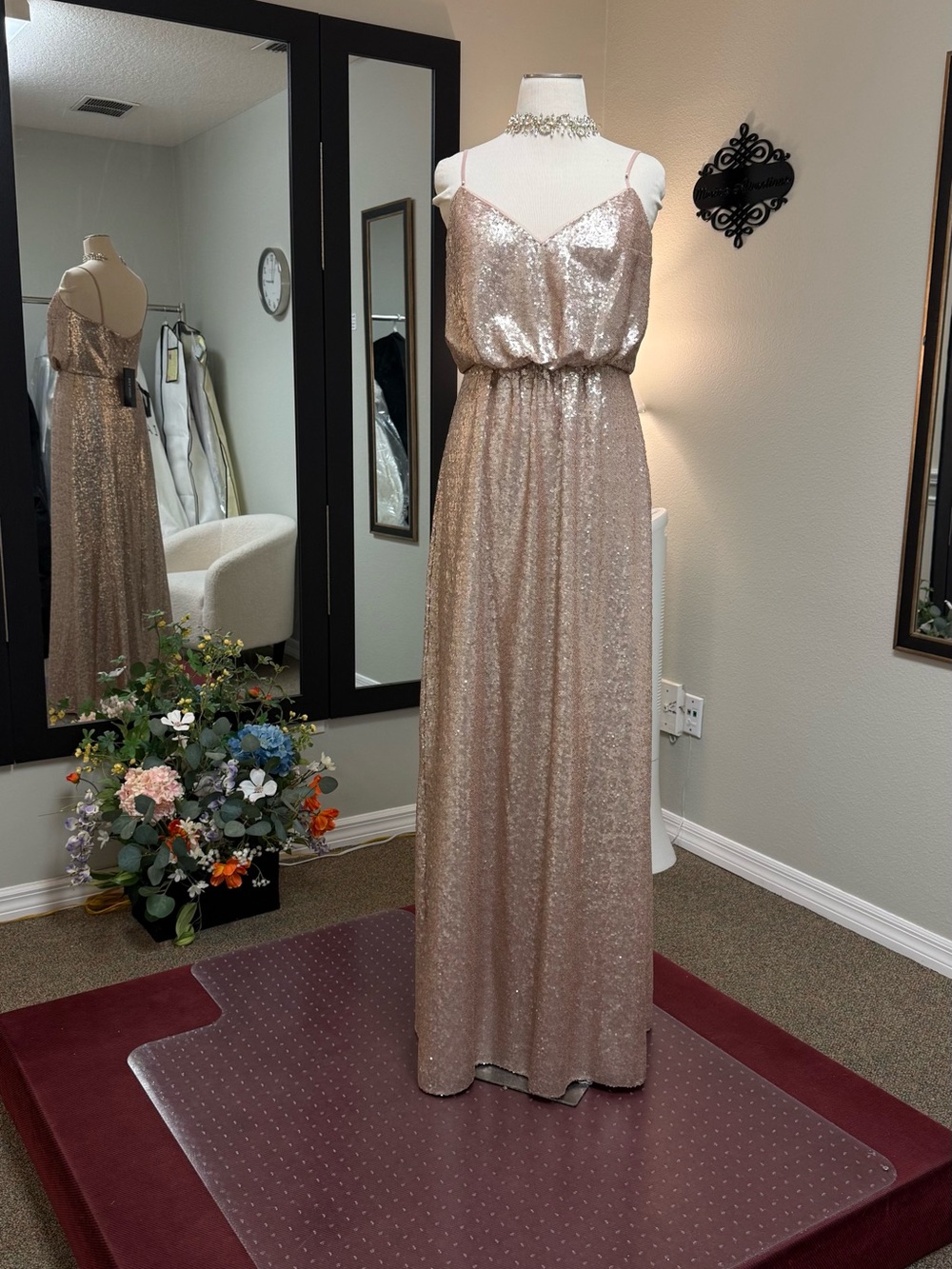 Formal Dress Champagne size 10/medium NEW
